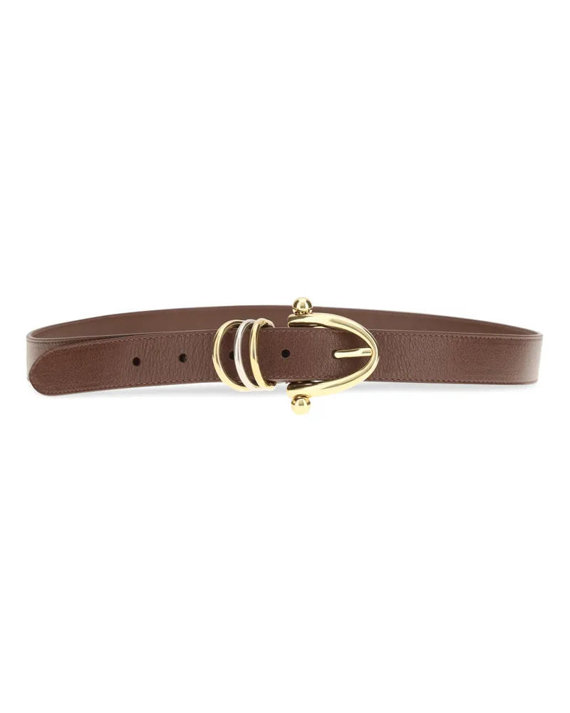 Chloé Women's Bracelet Belt Crafty Brown Calf Leather Bos Taurus E Braces Brown