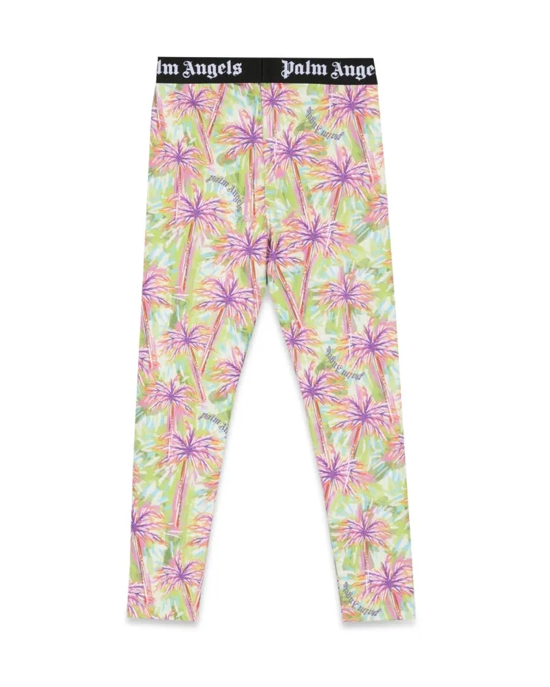 Palm Angels High-Stretch Polyester Leggings — Multicolor Multicolor