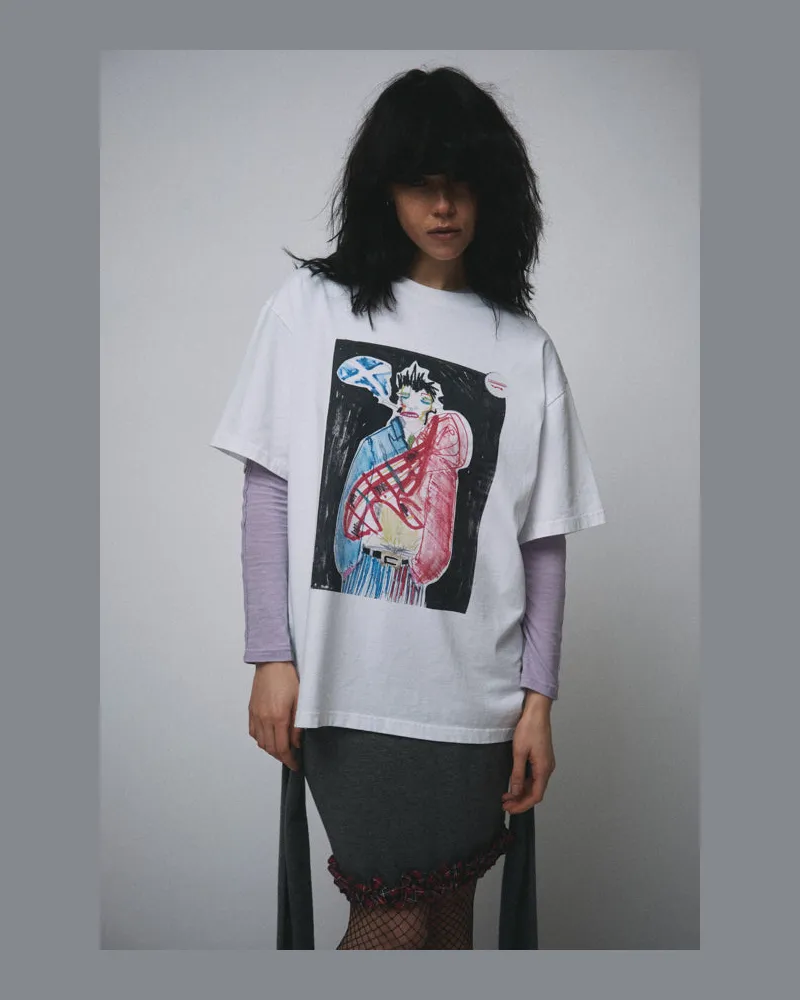 Charles Jeffrey Loverboy Graphic Print T-Shirt — White White