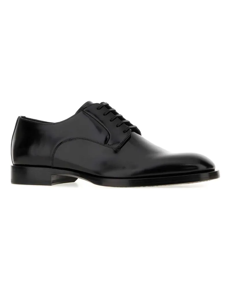 Dolce & Gabbana Polished Calf Leather Oxford — Black Black