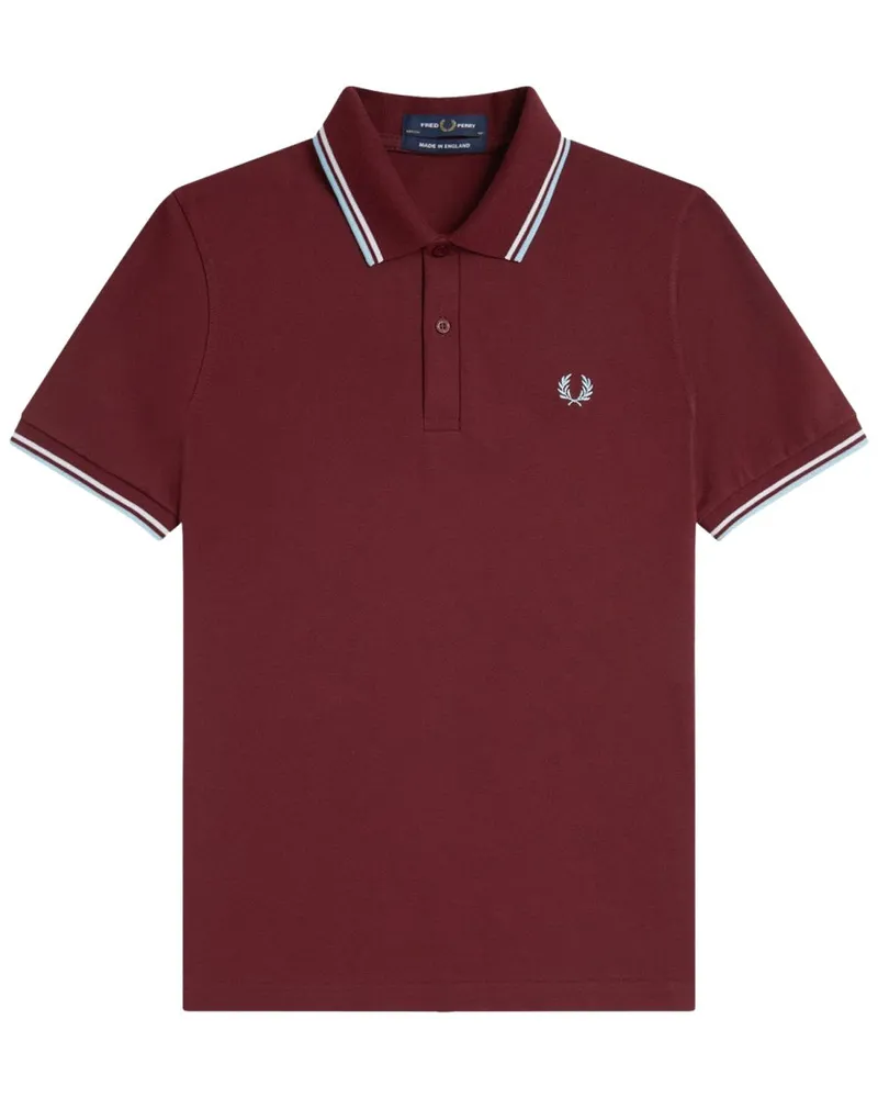 Fred Perry Logo-Embroidered Cotton Polo Shirt — Red Red