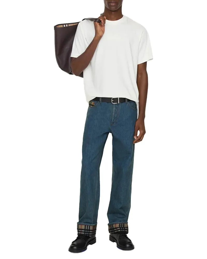Burberry Check Jeans — Blue Blue