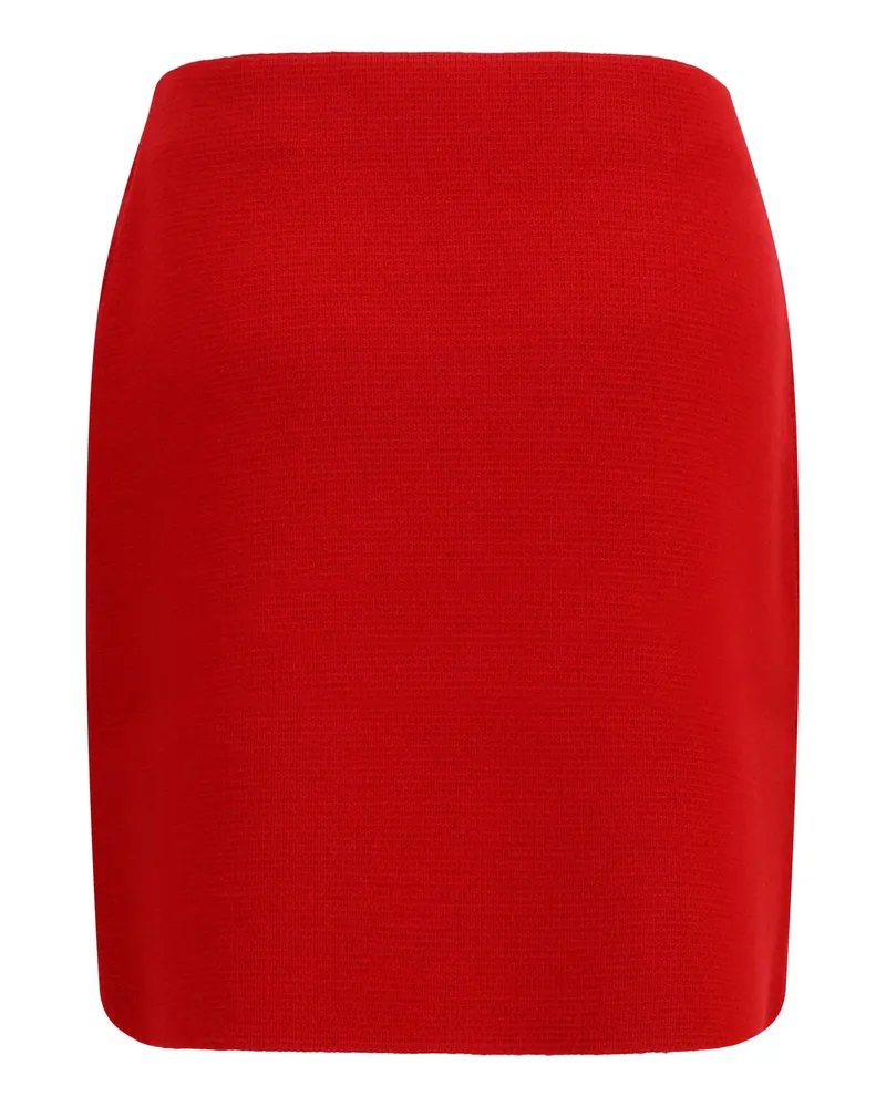 Fabiana Filippi Women's Wool Skirt Rosso Merino Ovis Aries Red