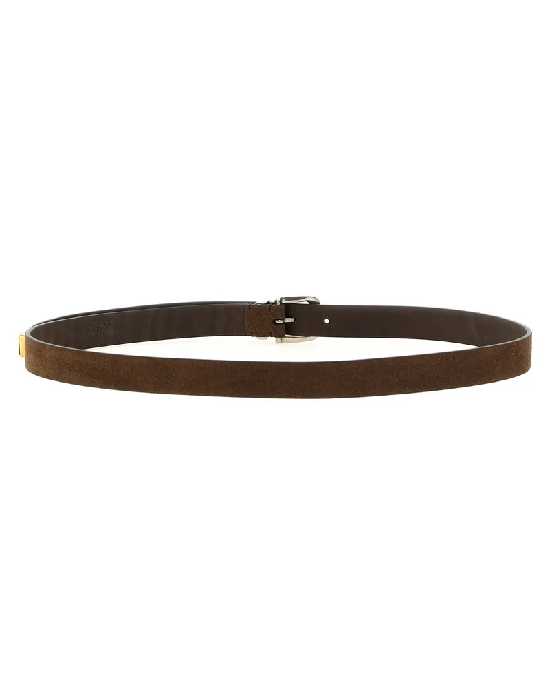 Brunello Cucinelli Bull Leather Belt — Brown Brown