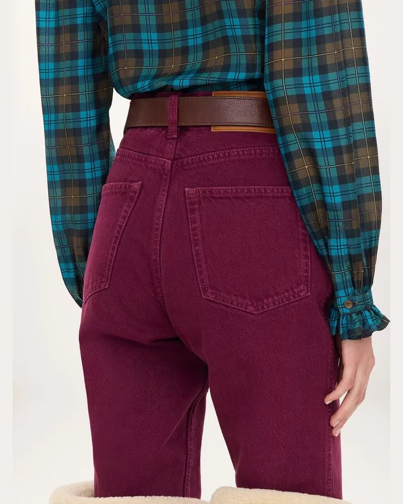 Chloé Five-Pocket Denim Trousers — Violet Violet