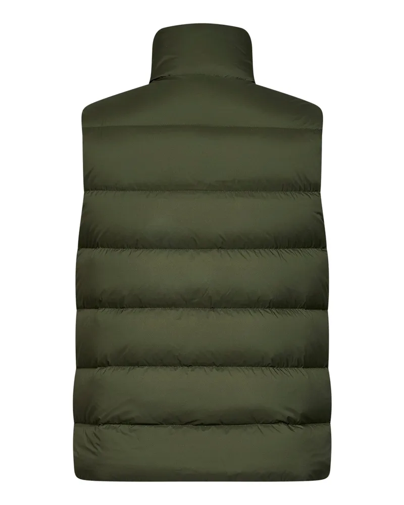 Moncler Men's Padded Vest Tibb Olive Green Polyamide & Down Jackets Green