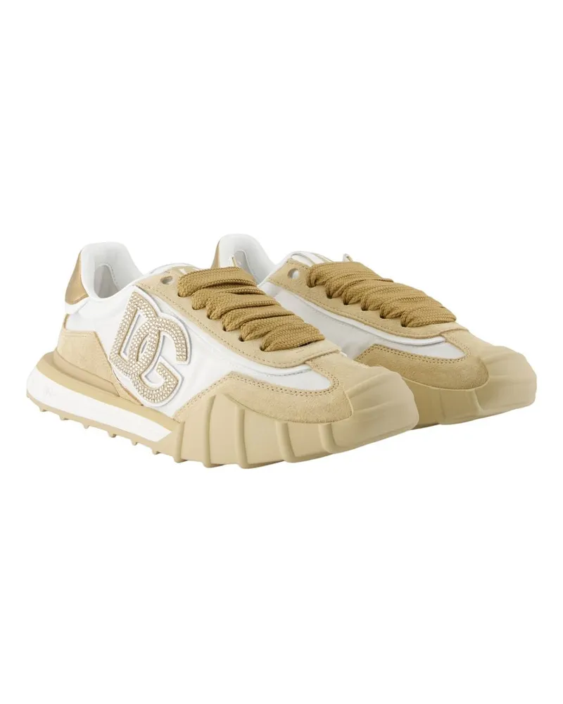 Dolce & Gabbana Men's Bassa Sneaker Beige Synthetic Beige