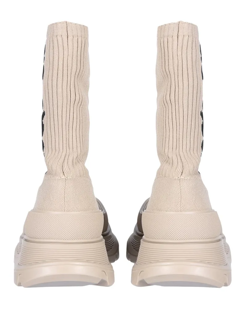 Alexander McQueen Tread Slick Boot — Beige Beige