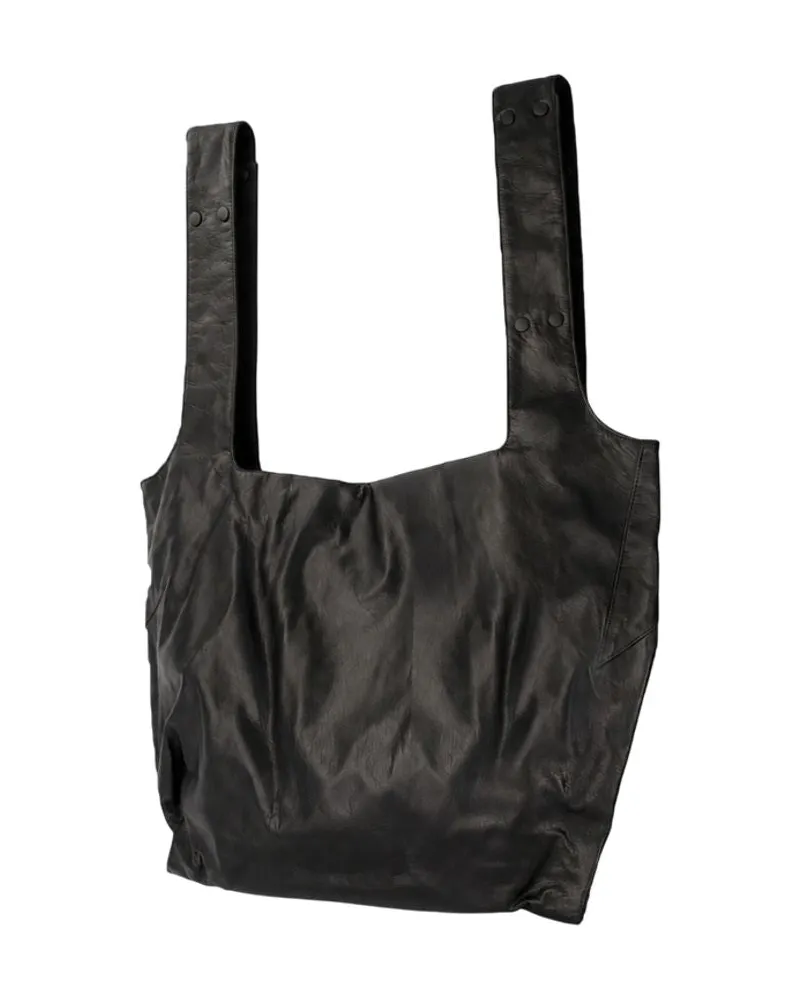 Yohji Yamamoto Unisex Rev Dot Purse -  Leather Black Cowhide Bags Handbags-Purses Black