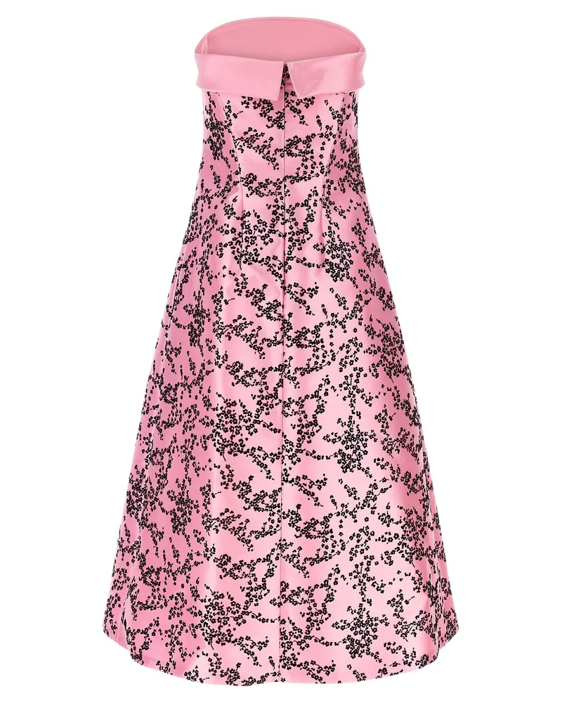 Alberta Ferretti Women's Multicolor Polyester Midi Dress Pink