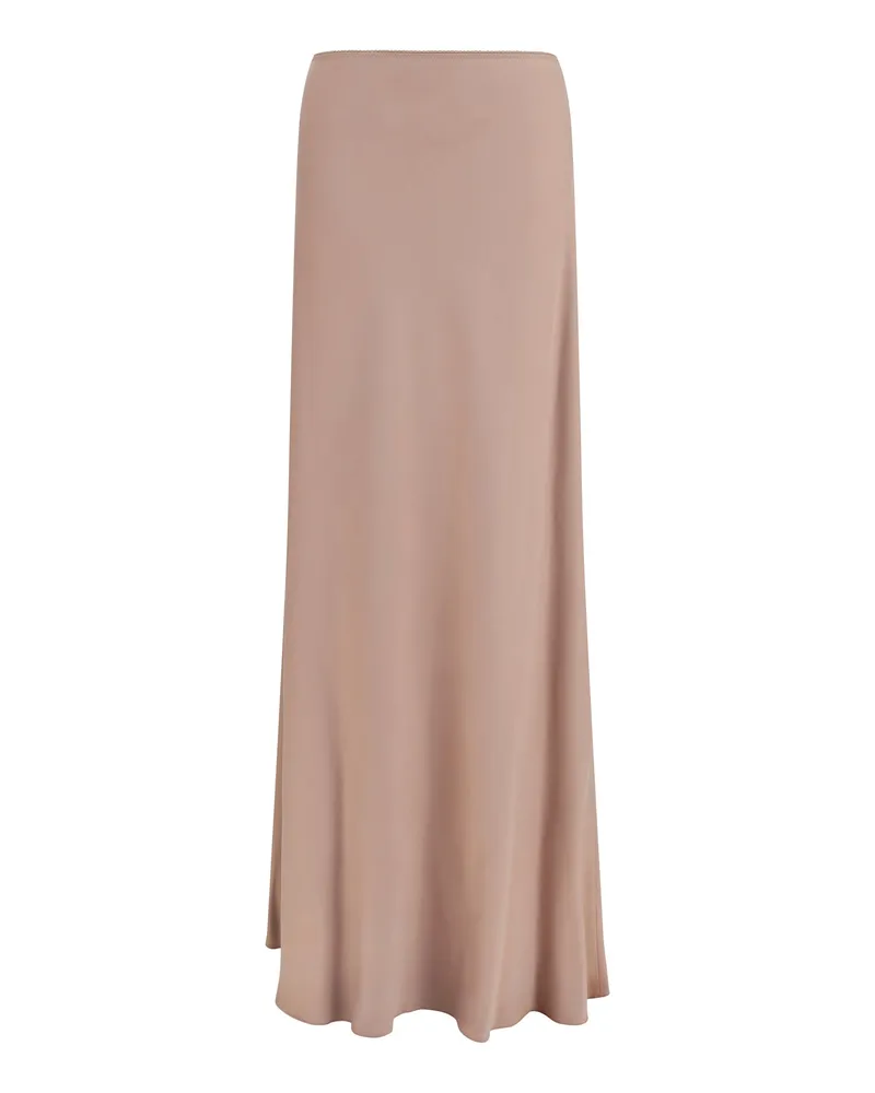 Fabiana Filippi Women's Lyocell Long Skirt Mocha-Meringue Mocha/meringue Beige