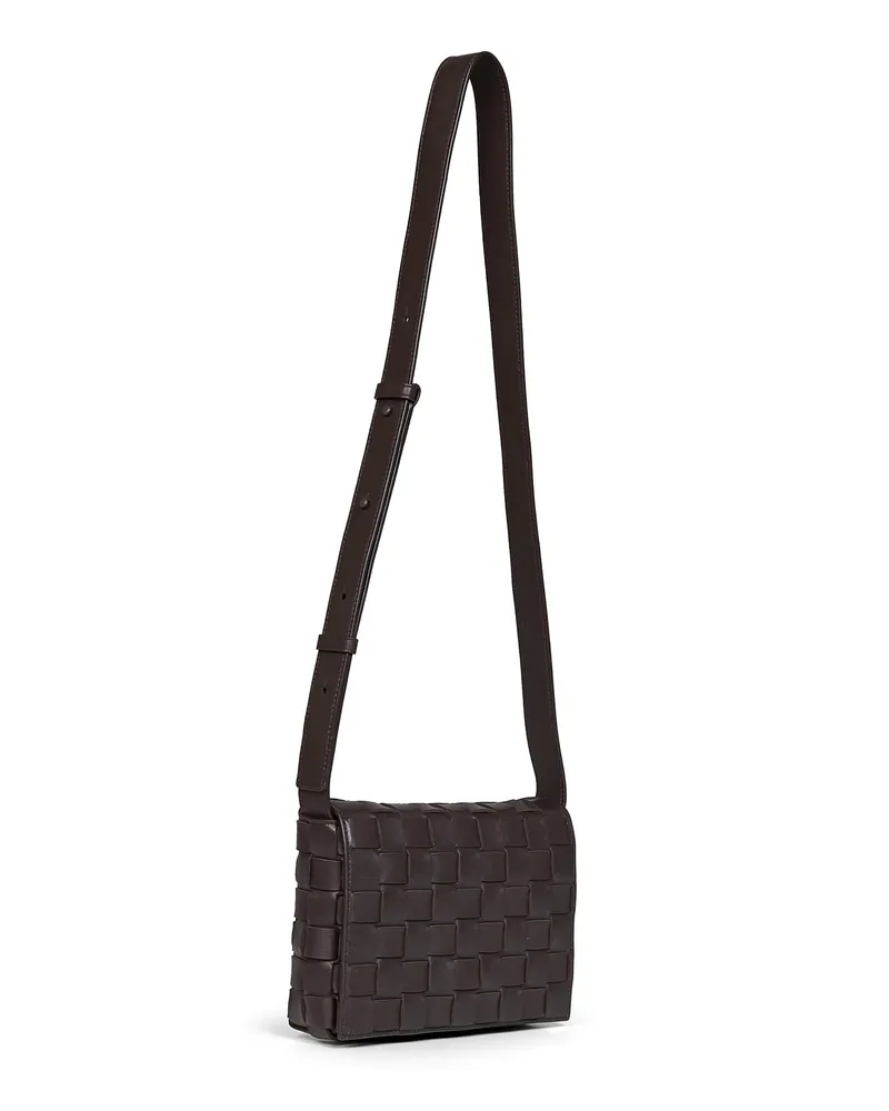 Bottega Veneta Men's Messenger Bag Orto Brown Calfskin Leather Shoulder Brown