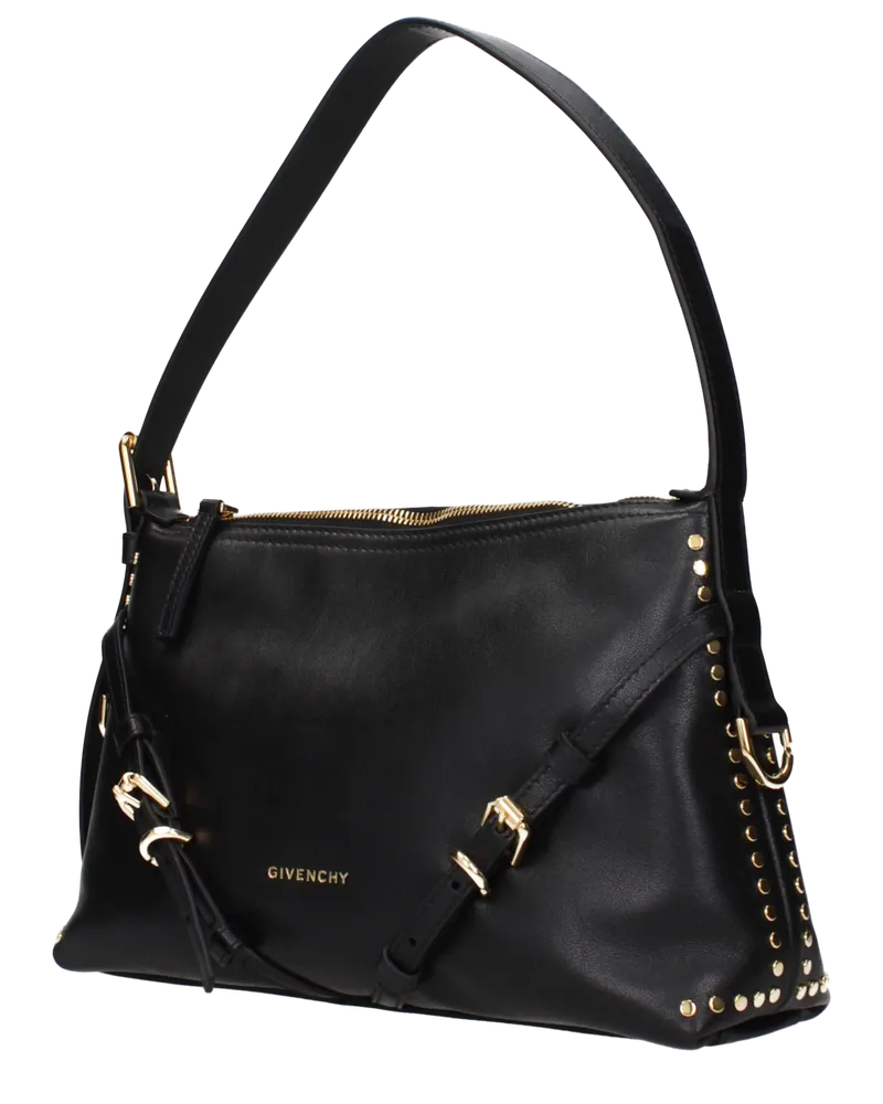 Givenchy Leather Shoulder Bag — Black Black