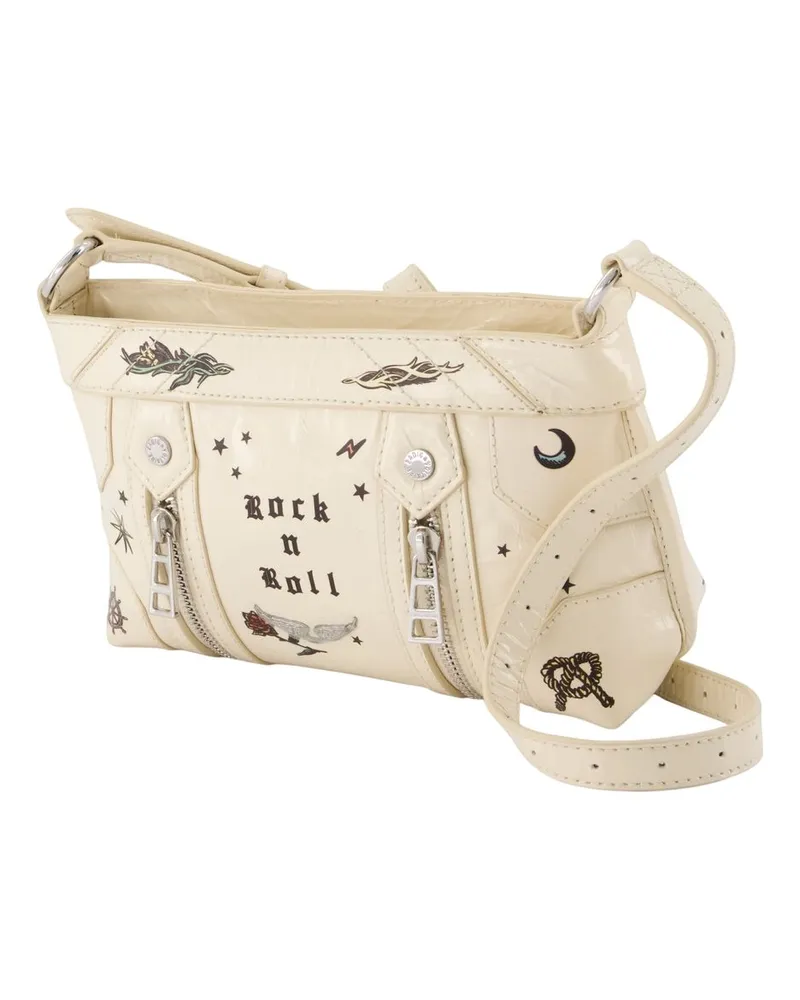 Zadig & Voltaire Women's Sunny Mood Tattoo Crossbody -  Leather White Cowhide Bags Crossbodies White