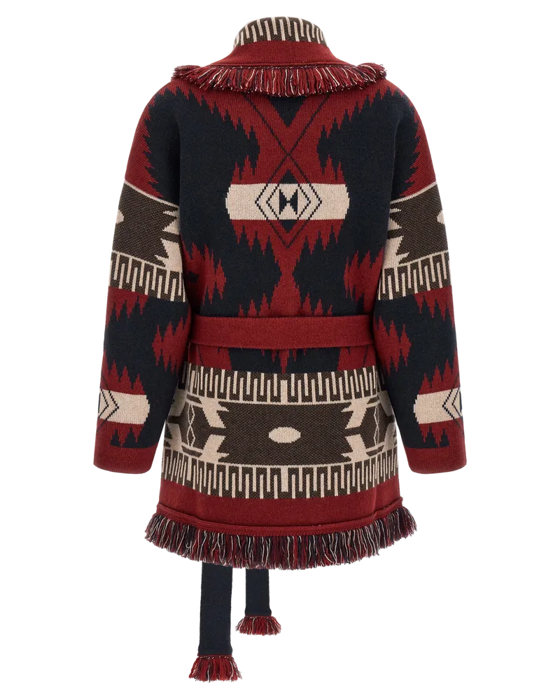 Alanui Icon Cardigan — Red Red