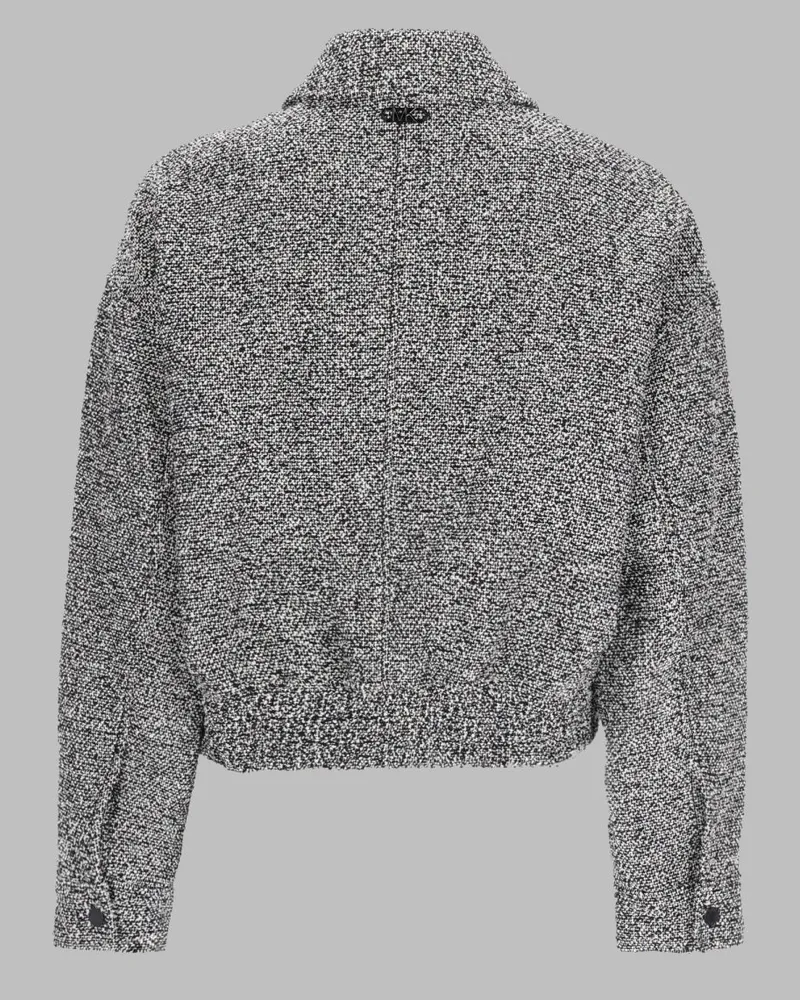 Michael Kors Cotton-Nylon Blend Bomber Jacket — Gray Gray