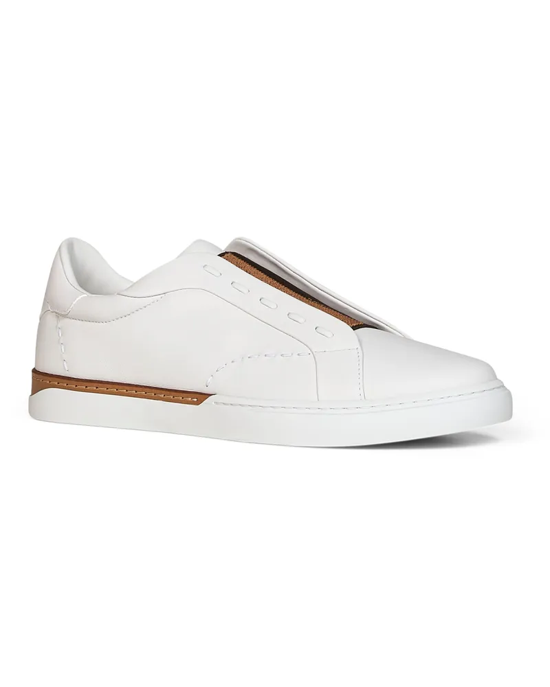 Fendi Men's Low-Top Sneakers City White Leather Calf Trainers White