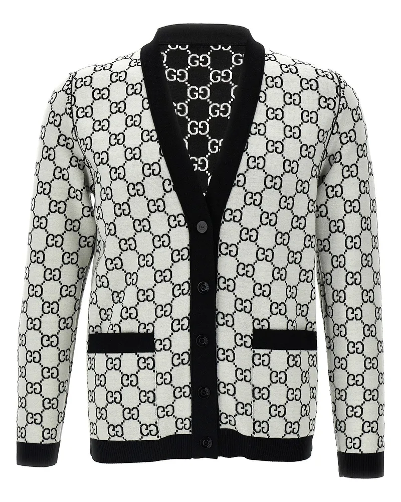 Gucci Women's Bicolor Wool Cardigan Clothing Bicolor