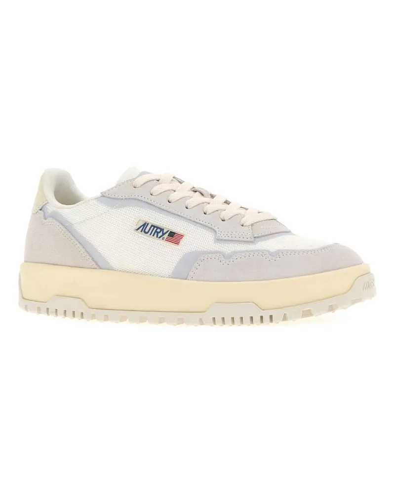 AUTRY Men's Two-Tone Fabric And Suede Wildpace Sneakers Ak01 White