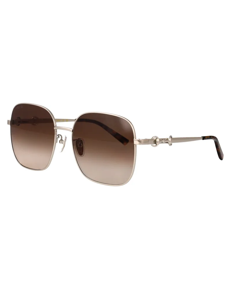 Gucci GG2053S Square Metal Sunglasses — Silver Silver