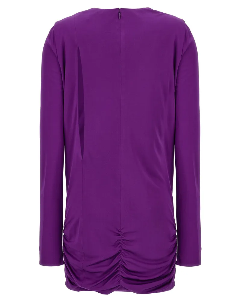 Versace Cut-Out Jersey Dress — Purple Purple
