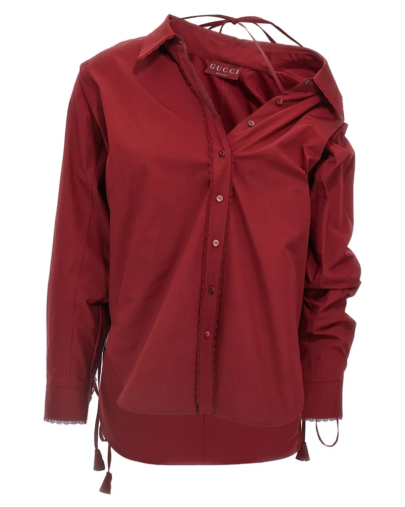Gucci Women's Multicolor Cotton Blouse Red