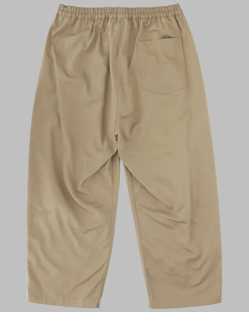 Maison Margiela Low-Crotch Cotton Trousers — Beige Beige