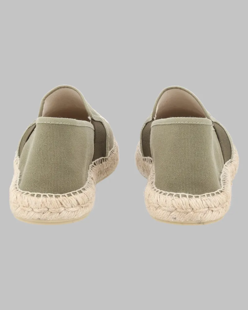 Kenzo Embroidered Logo Cotton Espadrille — Green 