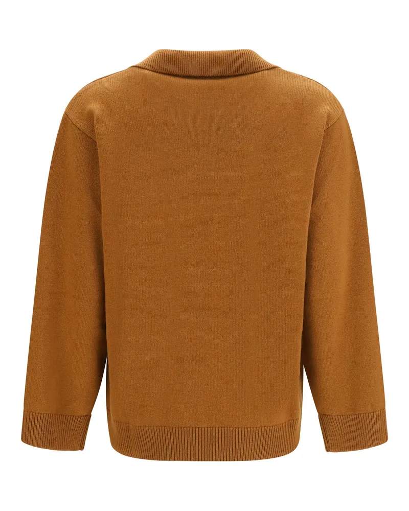 Valentino Garavani Cashmere V-Neck Sweater — Camel Camel