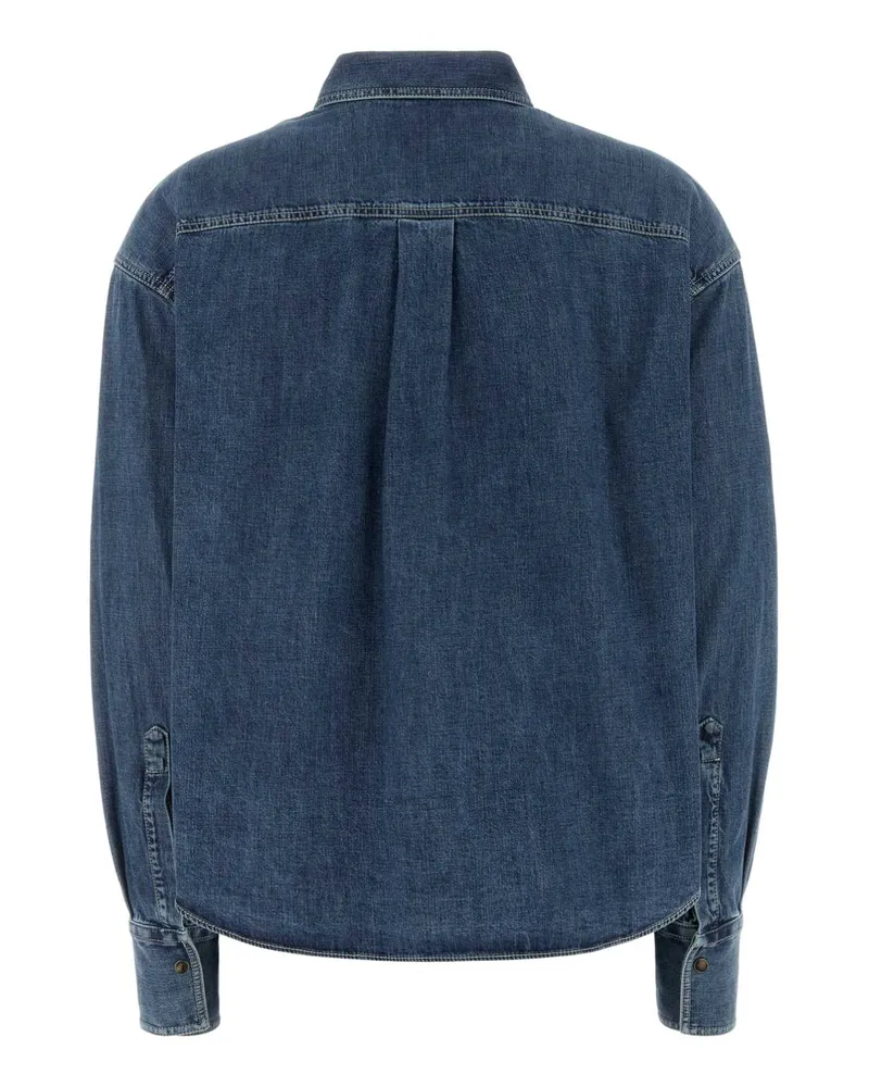 Brunello Cucinelli Women's Denim Shirt C9031 Exterior: Cotton Camicie Blue