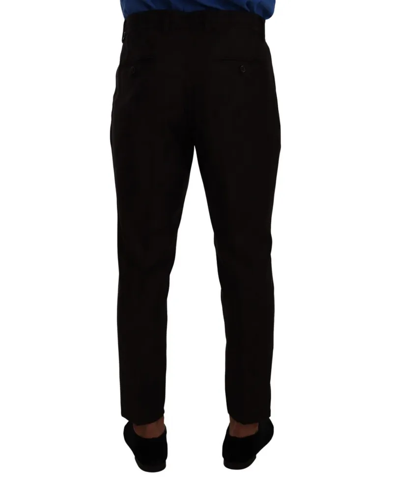 Dolce & Gabbana Men's Virgin Wool Skinny Trousers Black Black