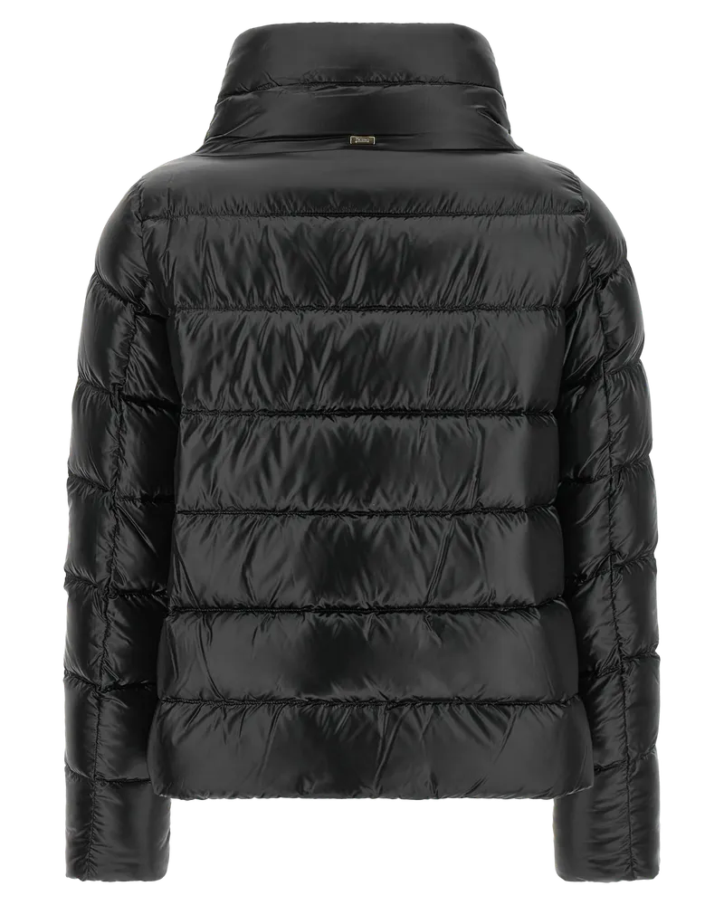 Herno Quilted Nylon Down Jacket — Black Black