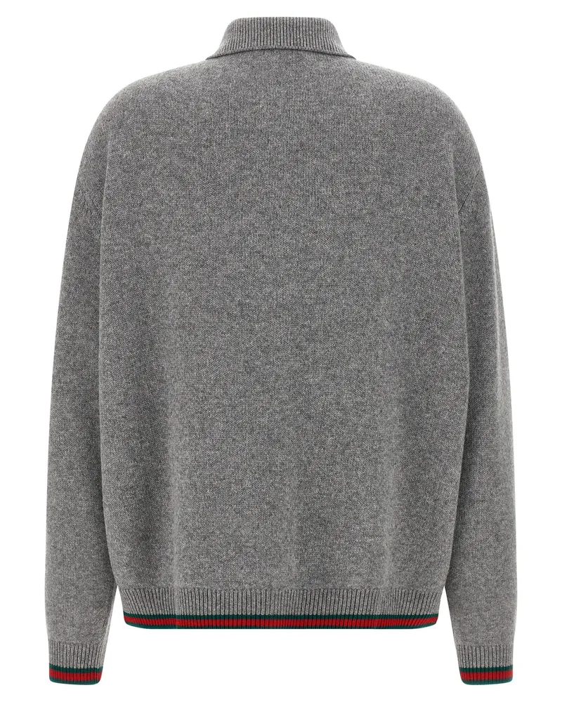 Gucci Women's Gray Wool Cardigan Clothing Gray