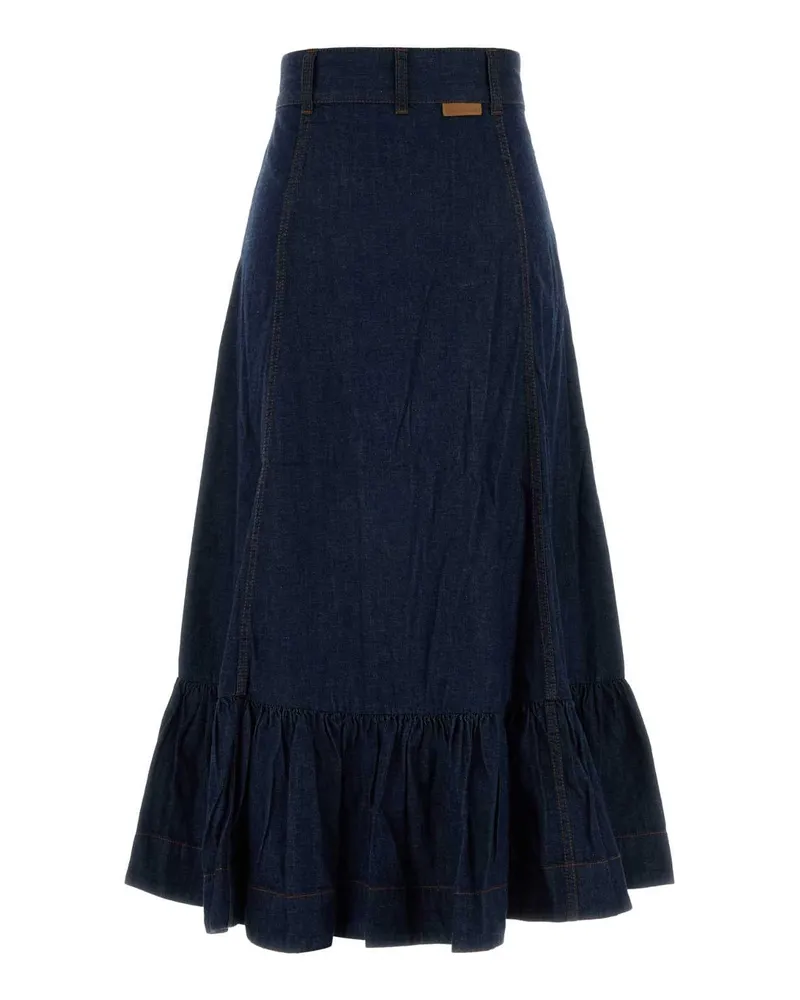 Zimmermann Aster Skirt — Navy Navy