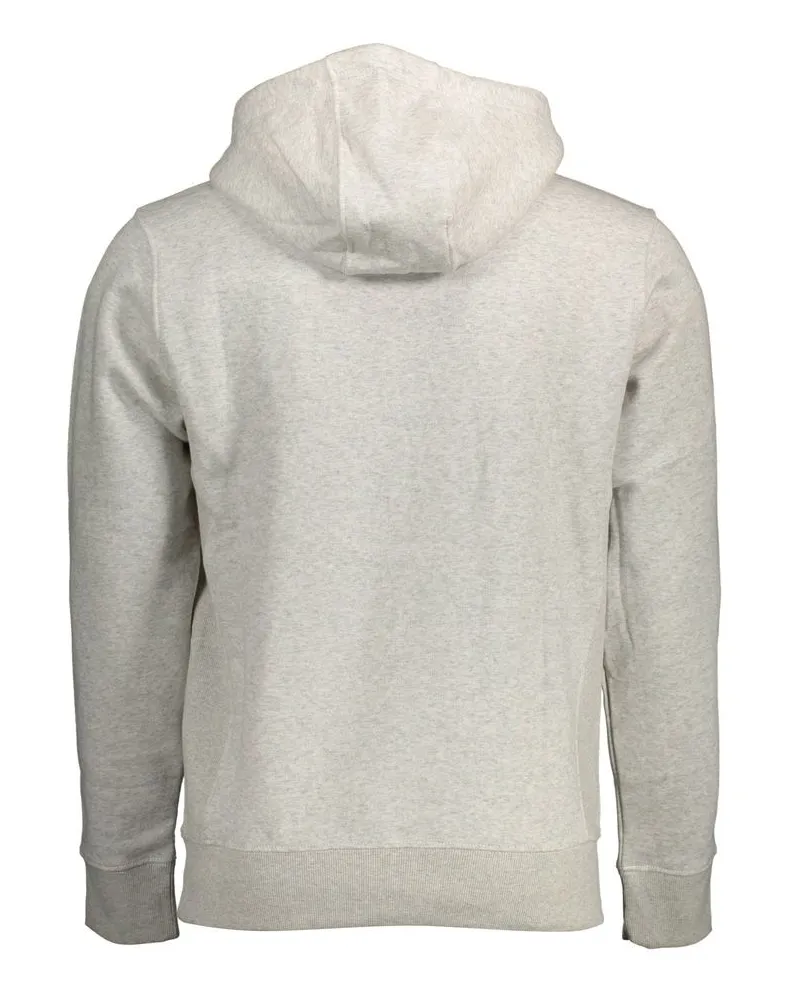 Tommy Hilfiger Logo-Embroidered Cotton Hoodie — Gray Gray
