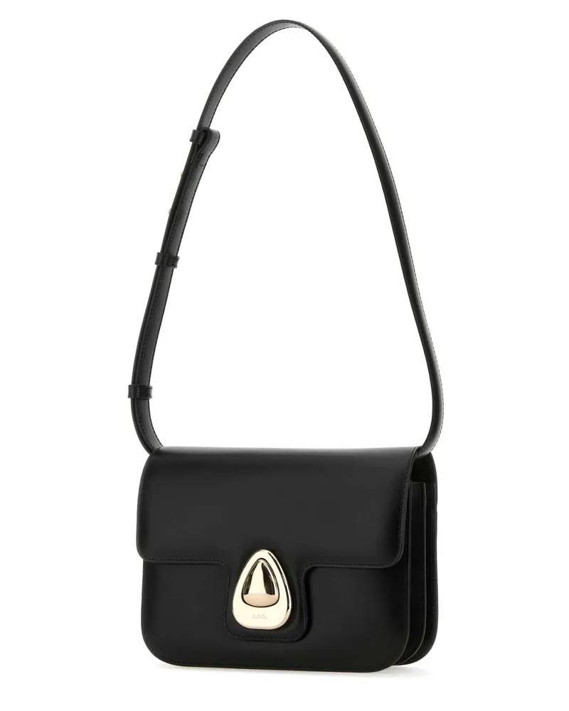 A.P.C. Women's Black Leather Small Astra Crossbody Bag Noir Calf Borse A Tracolla Black