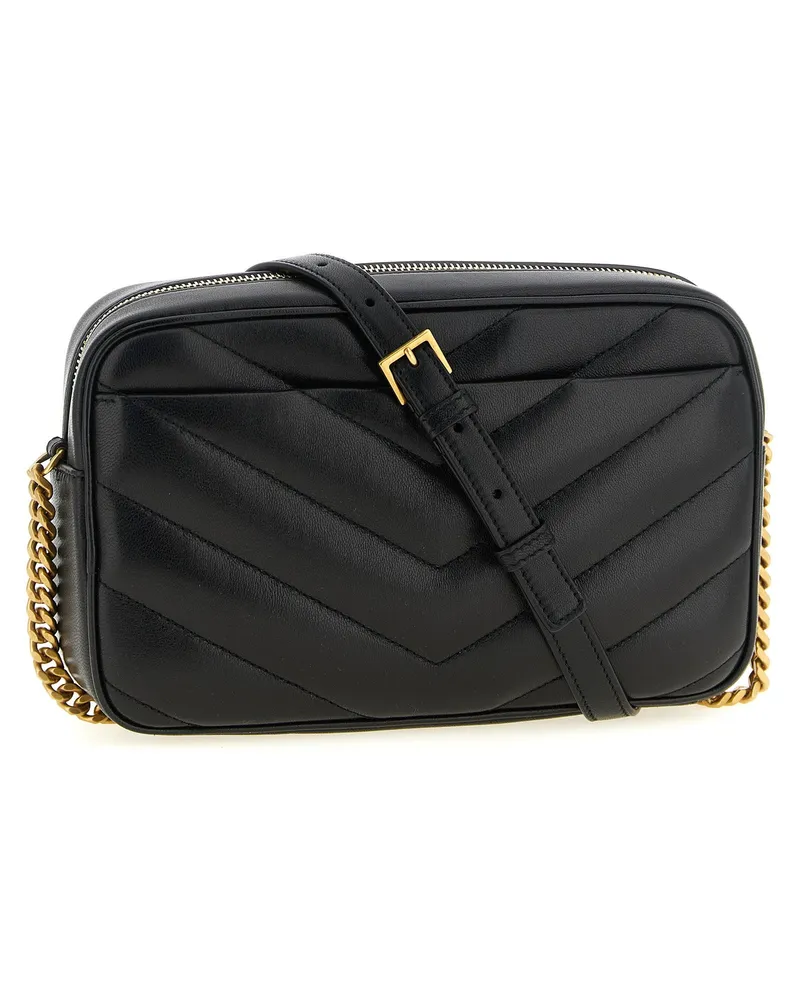 Saint Laurent Loulou Lambskin Leather Camera Bag — Black Black