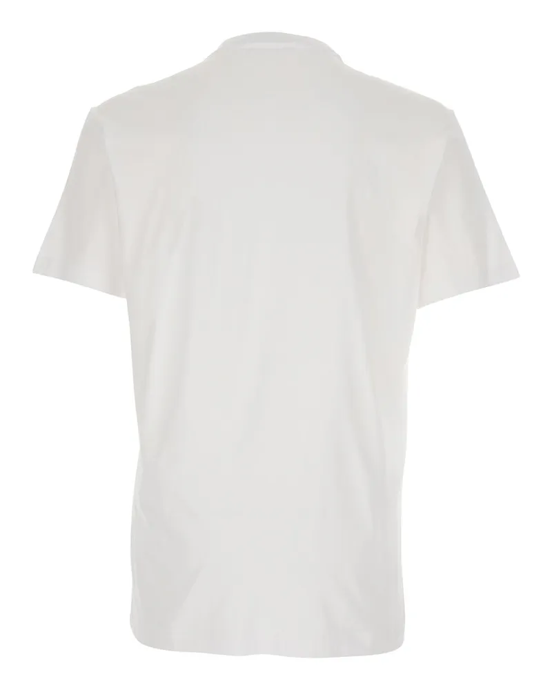 Dolce & Gabbana Men's T-Shirt With Logo White Cotton T-Shirts And Polos White