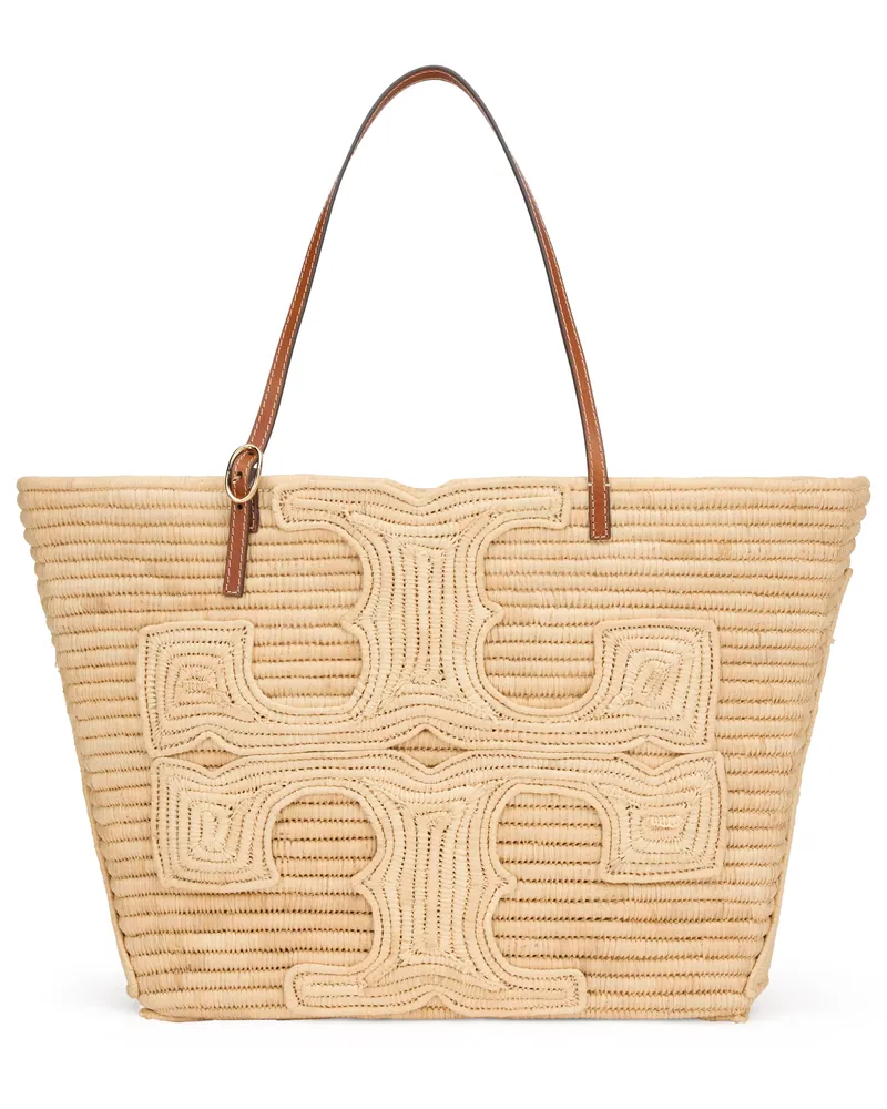 Tory Burch Women's Tote Bag Ella Raffia Natural Beige