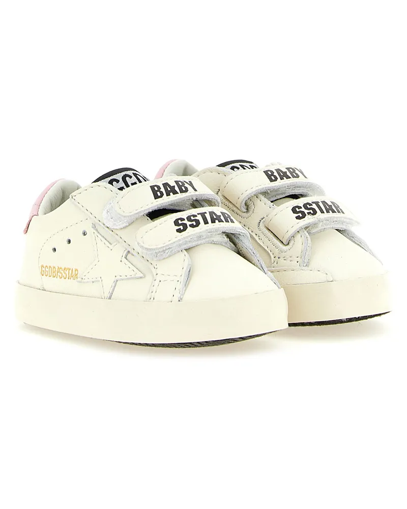 Golden Goose Baby School Sneaker Set — White White