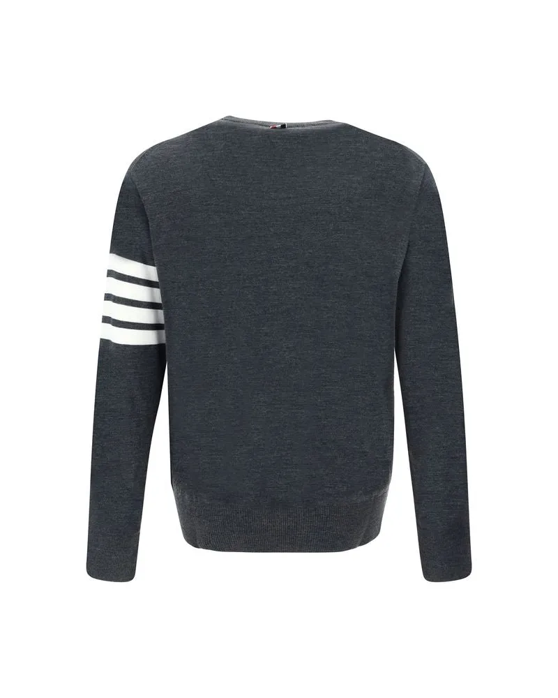 Thom Browne Men's Gray Wool Oves Aries Sweatshirt Clothing Gray