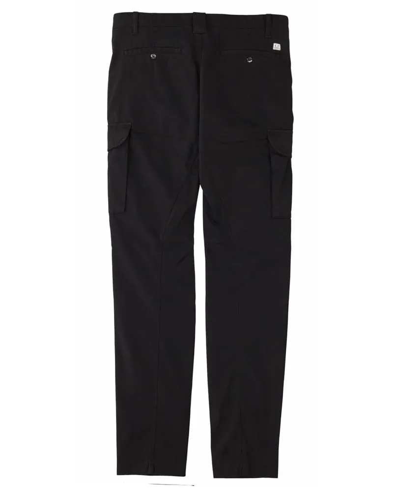 C.P. Company Cotton Stretch Cargo Trousers — Black Black