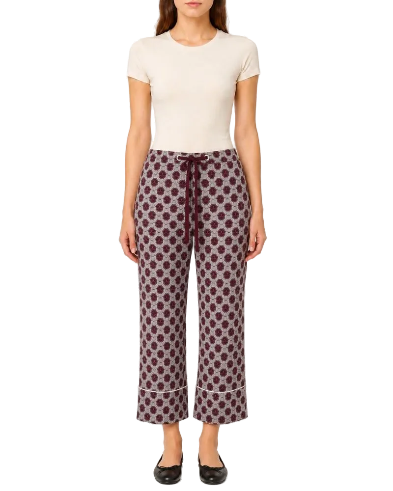 Pinko Women's Trousers Viscose Apparel - Trousers-Leggings Bordo Burgundy