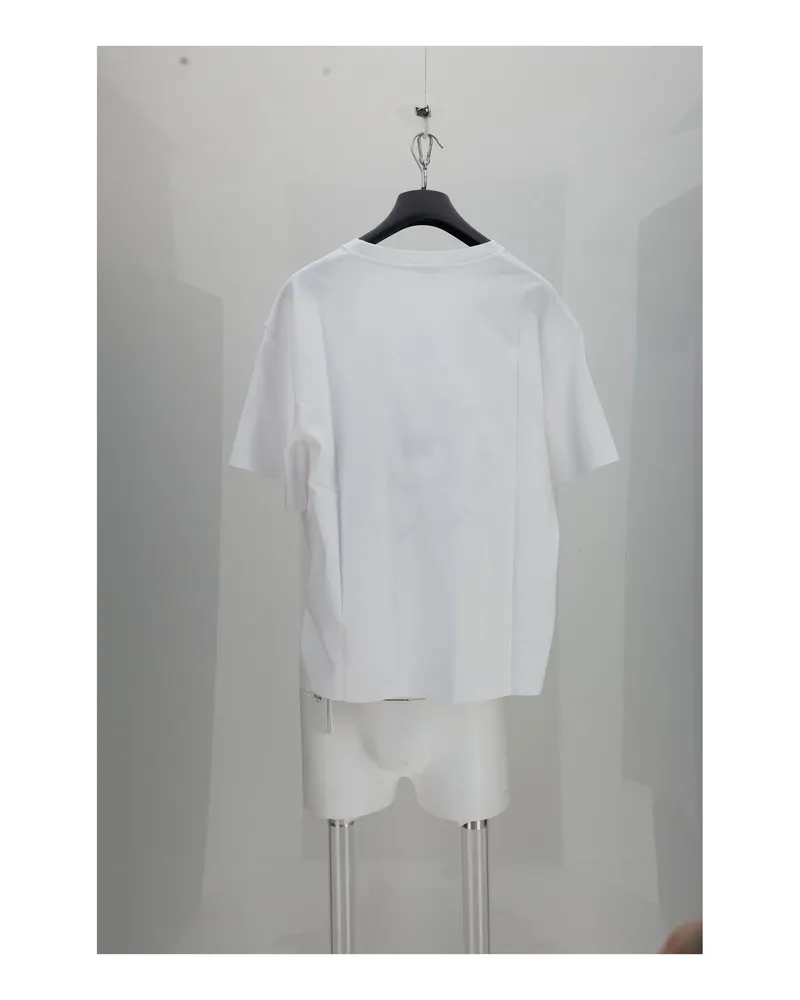 Celine Logo-Print Jersey T-Shirt — White White