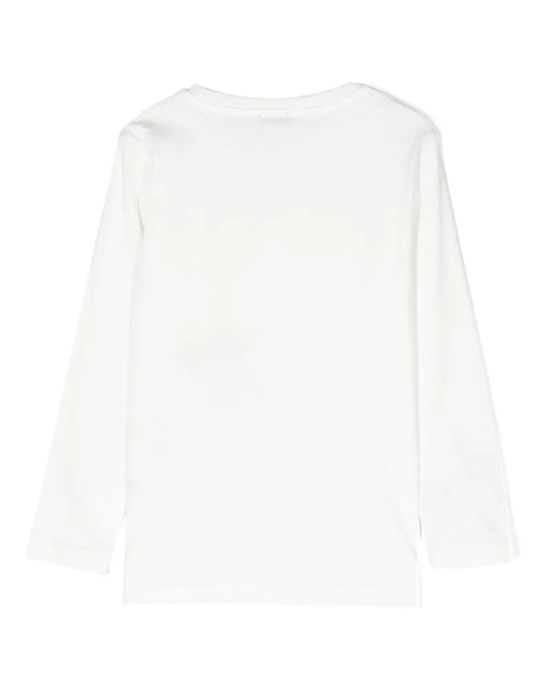 Il Gufo Reindeer Motif Cotton T-Shirt — White White