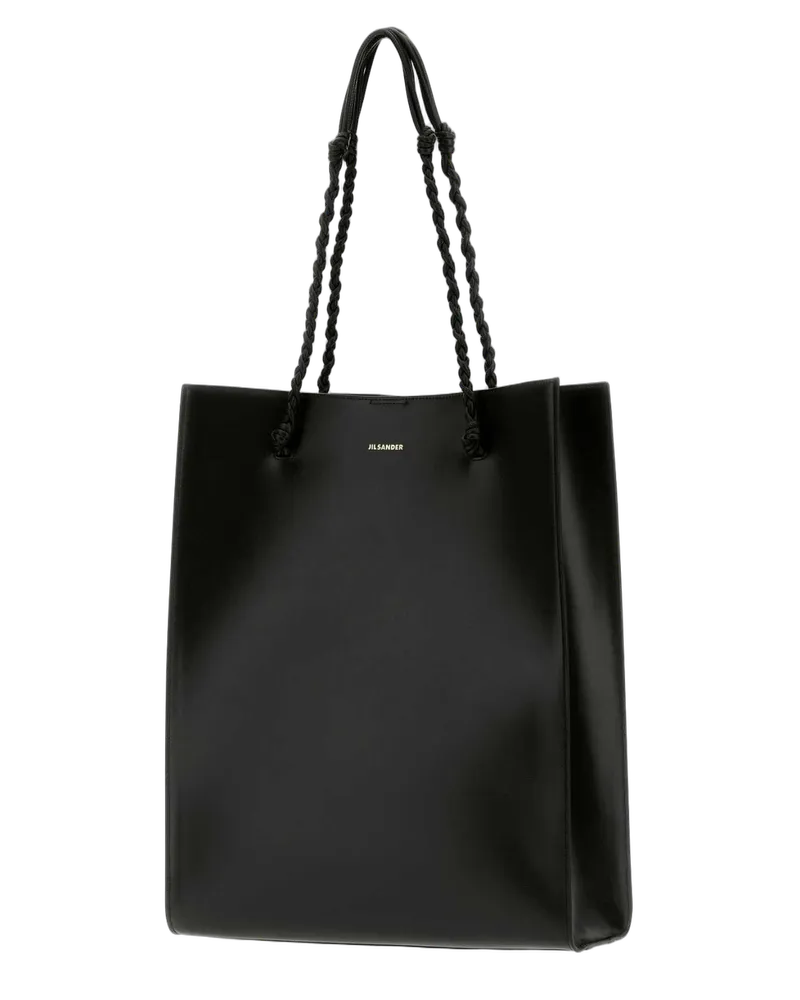 Jil Sander Women's Black Leather Tangle Shopping Bag 001 Borse A Tracolla Black