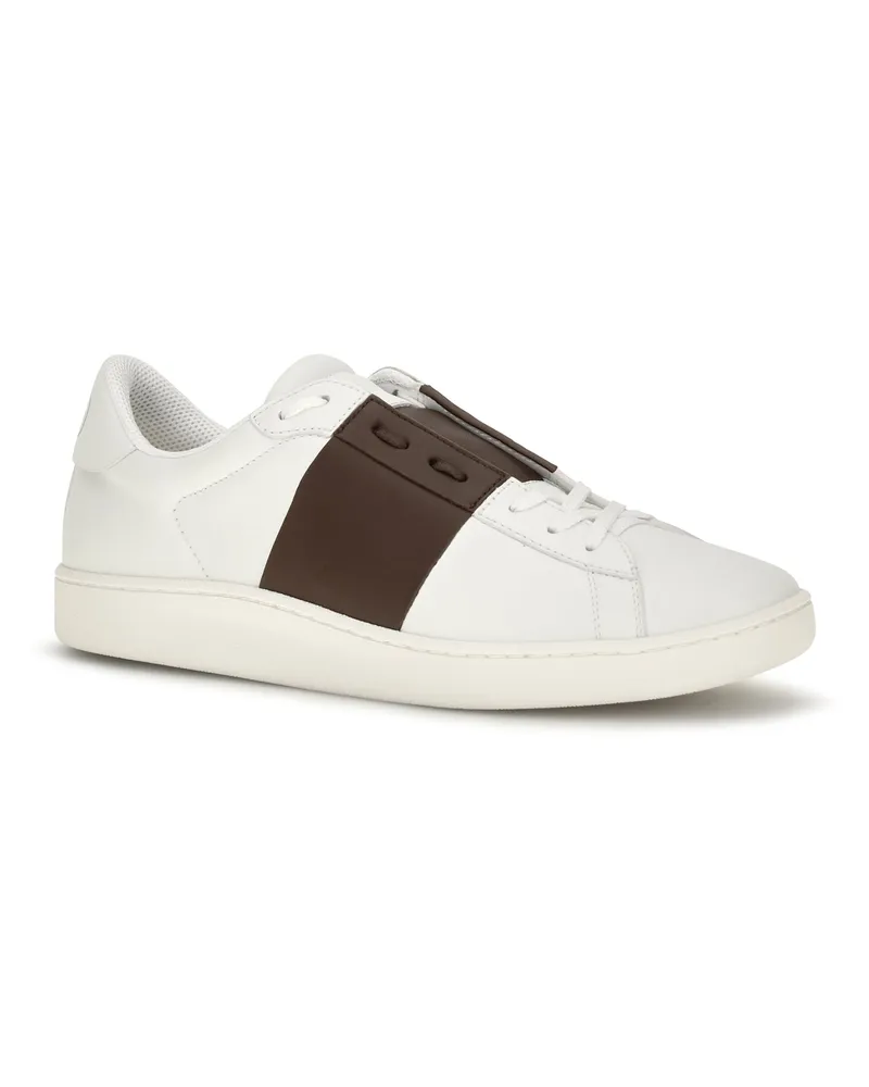 Valentino Garavani Men's Open Sneakers Bianco-Bark Brown Bianco/bark White