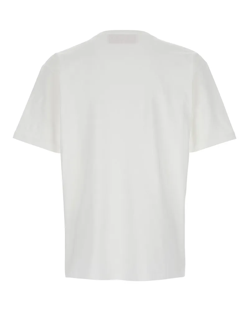 Valentino Garavani Men's White Crewneck T-Shirt With Maxi Logo Print Cotton T-Shirts And Polos White