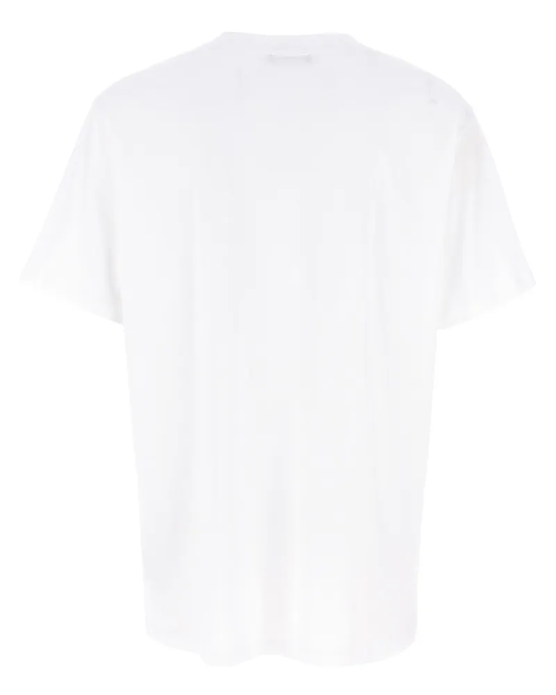 Balmain Embossed Velvet Logo T-shirt — White White