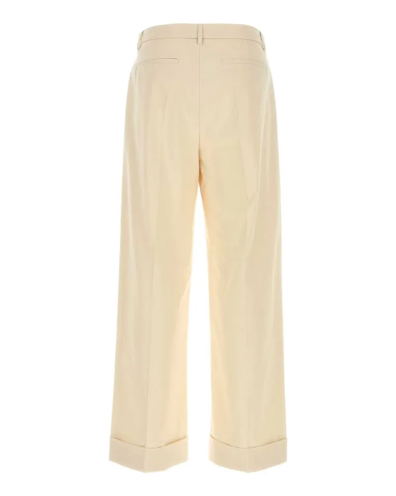 Valentino Garavani 7v3rbj70ask 1ss Seashell Exterior: Cotton Pantaloni Trousers Beige